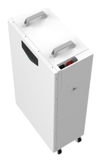 AINEGY 16 kWh LiFePO4 battery cabinet, top and terminal view