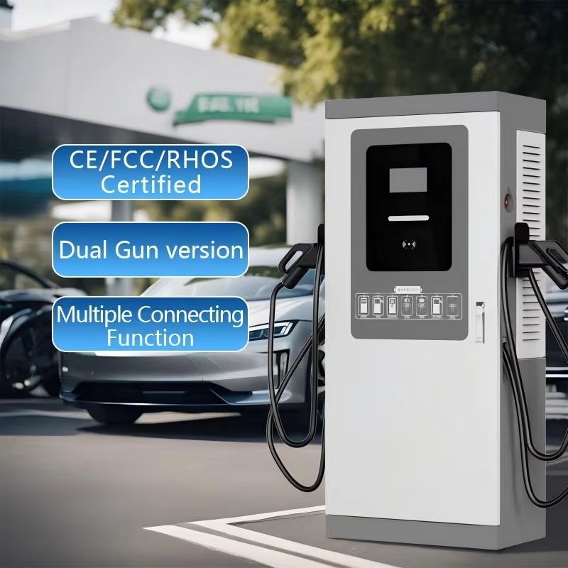 TRESUN-TECH 120/160/180kW DC EV charger dual-gun cabinet at a charging site