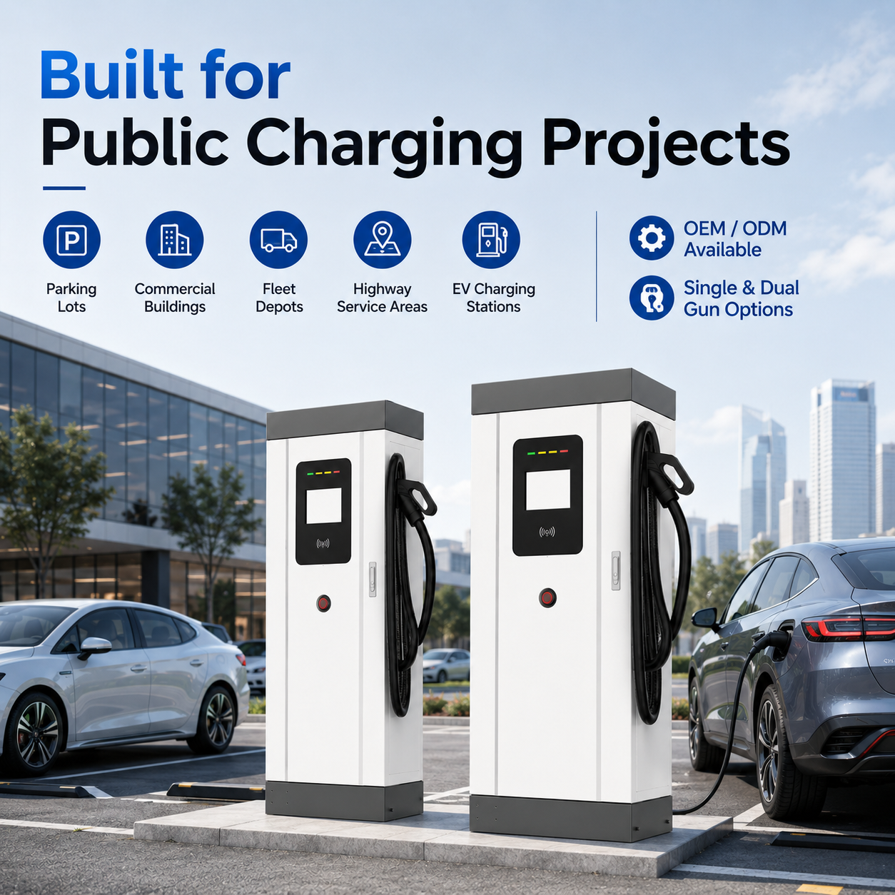 TRESUN-TECH 40kW DC EV chargers at a public charging site
