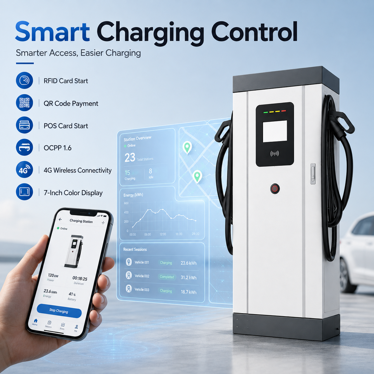 TRESUN-TECH 40kW DC EV charger dual-gun cabinet